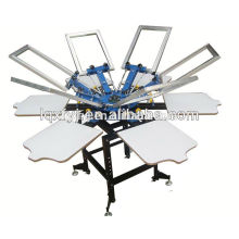 Manual operate carousel 8 color & 8 station T-shirt screen printer machine